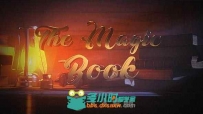 超炫魔法书籍翻页特写包装动画AE模板