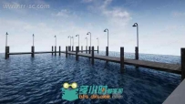 海岸湖边码头环境设施蓝图UE4游戏素材资源