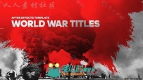 震撼史诗世界大战电影标题展示视频包装AE模板Videohive World War Cinematic Titl...