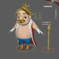 【国王】童话角色3D模型(Maya带绑定)