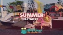 创意镜面效果形状组合夏季度假幻灯片AE模板 Videohive Summer Getaway 19639134