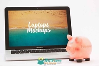 笔记本电脑场景展示PSD模板Laptops - Mockups V06