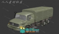 高精度军用卡车3D模型