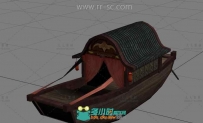 超精致的古代花船3D模型