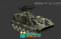军队坦克火箭车3D模型