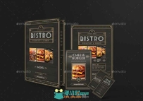 优雅的艺术风格的餐厅菜单PSD模板gr_13649055-elegant-art-deco-restaurant-package