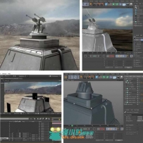 C4D与AE机枪炮塔制作训练视频教程 Digital-Tutors Compositing a Machine Gun Turr...