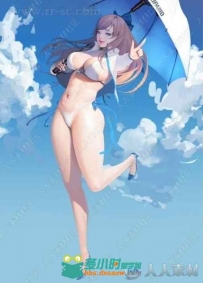 韩式性感女孩画风手绘原画插画视频教程