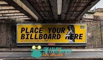 道桥下墙体广告展示PSD模板Billboard Poster Mockup