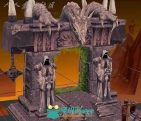 魔兽外域之门3D科幻场景模型