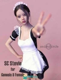 纤瘦俩组叛逆乖巧女孩眼部唇部妆容3D模型