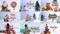 10个场景圣诞节许愿祝福视频AE模板Videohive 10 Miniature Christmas Wishes 1903...