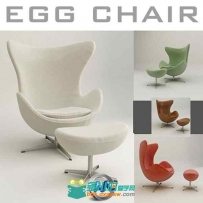 《蛋形椅子3D模型》Turbosquid Egg Chair