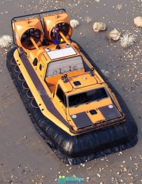两栖行驶救援气垫船3D模型合集