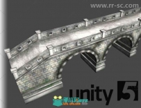 简单的破旧的桥梁环境3D模型Unity游戏素材资源