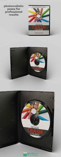 DVD盒装与光盘产品包装PSD模板