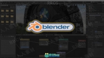Blender自然山峰幻想场景3D建模视频教程