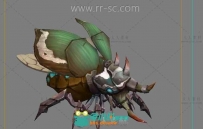 绑定好的甲虫3D模型