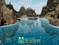 峡谷山川河流水渲染着色器Unity游戏素材资源