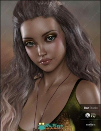 精致面部彩妆多种美甲黑色肤质女性角色3D模型