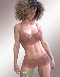 多种颜色女性蕾丝套装3D模型