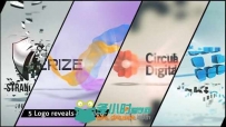 5个漂亮简洁Logo演绎动画AE模板 Videohive Corporate Logo XV Clean Effects 77634...