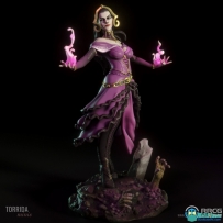 万智牌游戏角色莉莲娜维斯雕塑3D打印模型