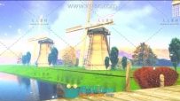旋转的风车儿童卡通视频素材