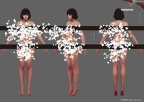 标准女性人体裸模3D模型