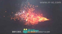 卡通火焰燃烧标志文字展示Logo演绎AE模板 Videohive Fire Logo Intro 20215162