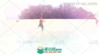 美丽的水彩视差幻灯片照片展示相册动画AE模板Videohive Slideshow Watercolor 202...