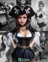 The Girl 8 Pro不同服装卡通女性角色3D模型合集