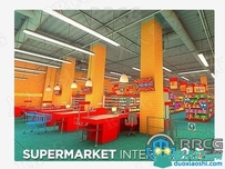城市室内大型超市环境3D环境Unity游戏素材资源
