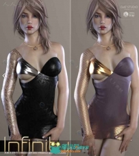 女性时尚美丽的无限服装造型3D模型合辑