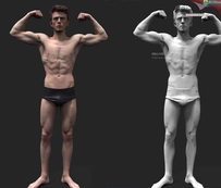写实男人人体模型 带高精度贴图OBJ格式