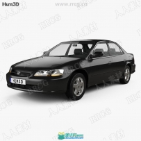 本田雅阁Honda Accord 1998老款真实汽车高质量3D模型