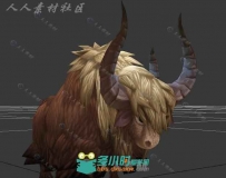 西藏可爱的小牦牛3D模型