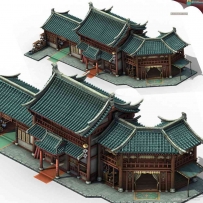 中国风古建筑【宋唐朝代建筑】3D模型下载