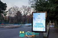 城市站亭广告模拟海报PSD模板
