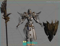 次时代魔幻女战士角色3D模型