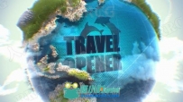 环球旅行写真相册3D地球旋转效果LOGO动画演绎AE模板