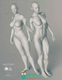 超详细的女性身体3D模型合辑