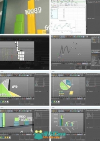 C4D图形图表制作训练视频教程 Animating Charts and Graphs in CINEMA 4D