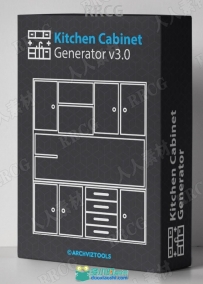Kitchen Cabinet Generator厨房模型自动创建3dsmax脚本V3.0版