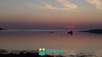 海上渔船日落实拍视频素材