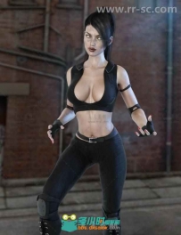 帅气精干的女性性感战斗服装3D模型合辑