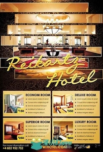 酒店宣传展示PSD模板hotel_PSD_Flyer_Template