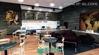 典型的咖啡店场景环境3D模型合辑