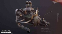 苏联鼠杆引擎发动机3D模型
