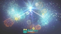 2015新年圣诞粒子烟花背景视频素材